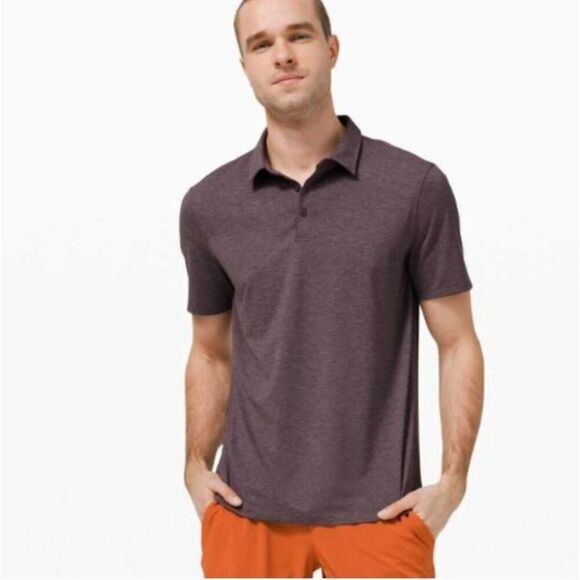 lululemon athletica Other - Lululemon Evolution Short Sleeve Polo Shirt Heathered Purple Size M